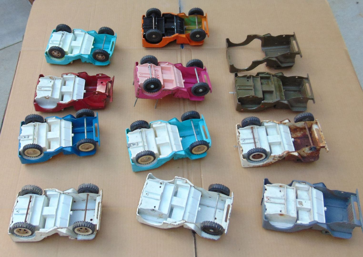 Vintage TONKA Toy Parts Army Jeep Parts Truck HUGE Lot Rare Repair