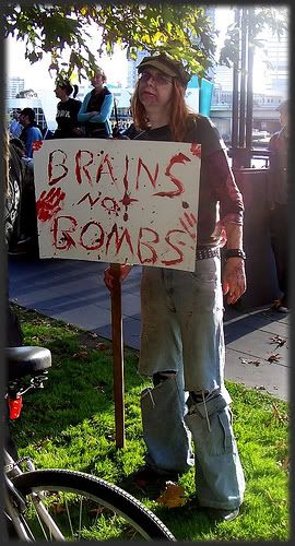 brains not bombs