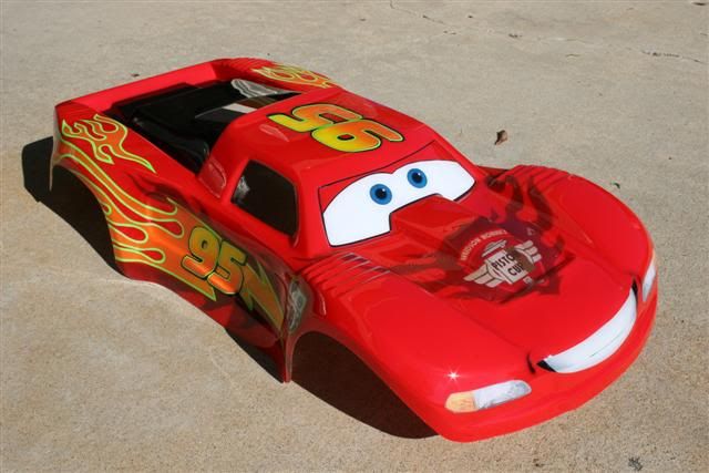 lightning mcqueen rc body shell