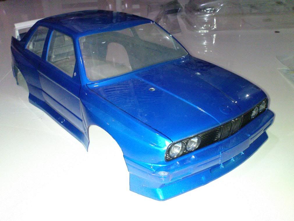20 Tamiya BMW M3 E30 body Lightly used painted with Translucent Blue and