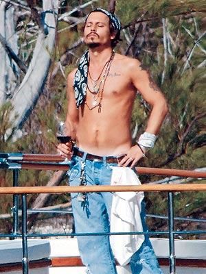Johnny Depp Shirtless Pics. Here#39;s Johnny Depp shirtless!