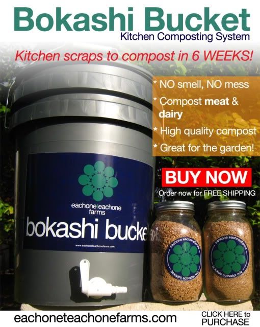 Includes bucket system and 2lbs of Bokashi Activator Mix