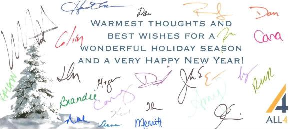 Happy Holidays from ALL4!