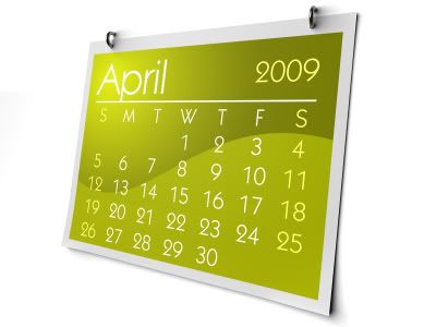 Arpil 2009 Calendar
