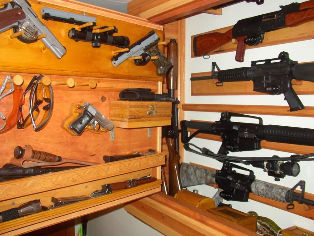 hidden gun cabinets plans