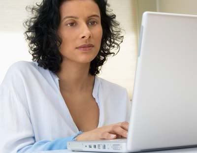 Woman On Computer Pictures, Images and Photos