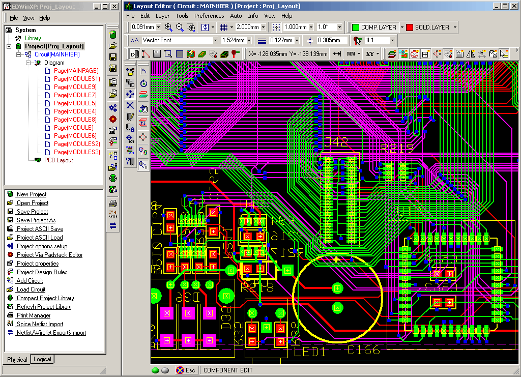 layout editor canvas