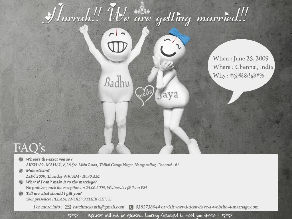 Funny wedding invitation