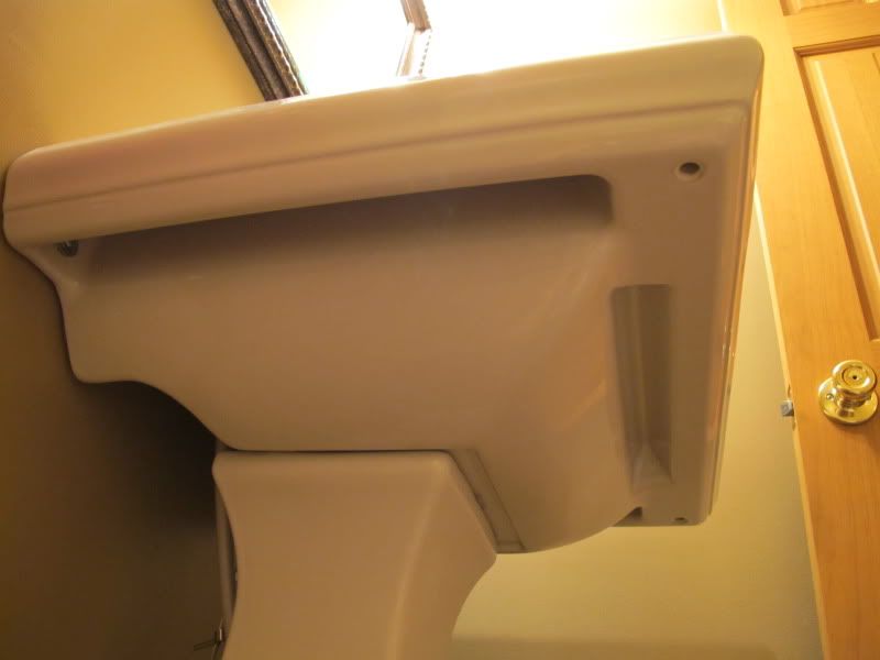 Moldy smell stink coming from underside pedestal sink