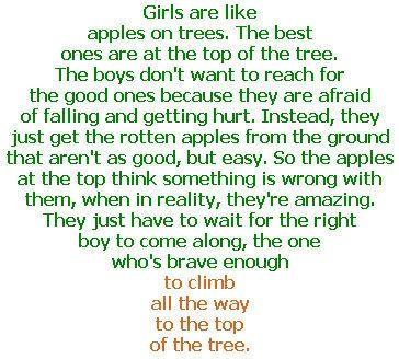girls are like apples