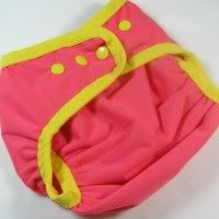 Candy/ Yellow PUL diaper cover