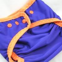 Purple/ Orange diaper cover