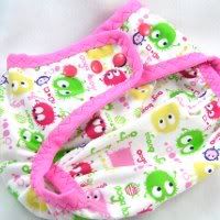 Pink/ Lime Ooga PUL  Diaper Cover