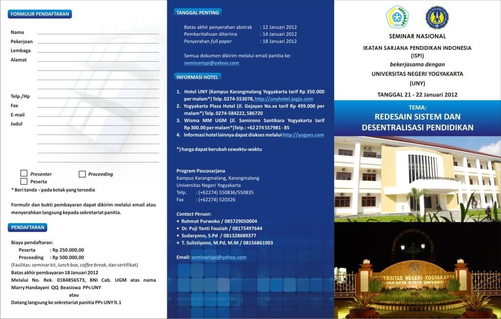 Seminar Nasional ISPI dan UNY (21-22 Januari 2012)