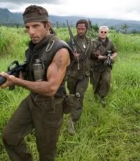Tropic Thunder is starring Ben Stiller, Jack Black and Robert Downey Junior.