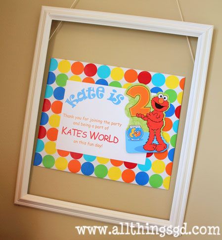 Kate's Sesame Street Birthday Party - Sesame Street & Elmo birthday party ideas, party decorations, food and printables. | www.allthingsgd.com