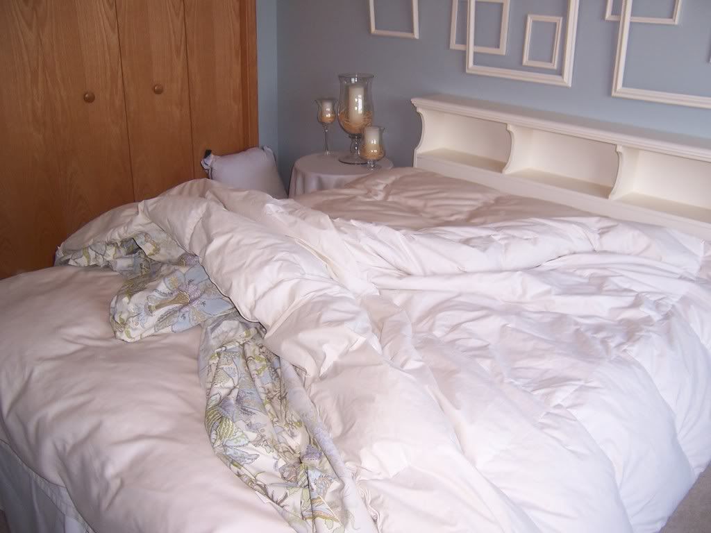The Picture Of White Silk Comforter Goes Inside The Duvet Cover