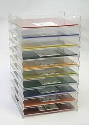 stackable scrapbook paper trays