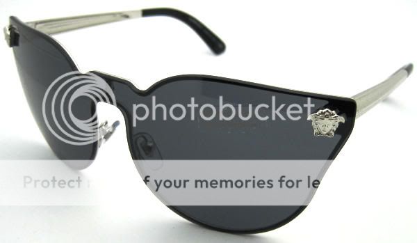 NEW AUTHENTIC VERSACE VE 2120 100087 SILVER SUNGLASSES FC  