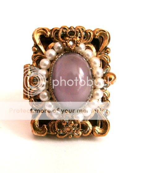   filigree pill box secret georgian vintage antique compartment ring