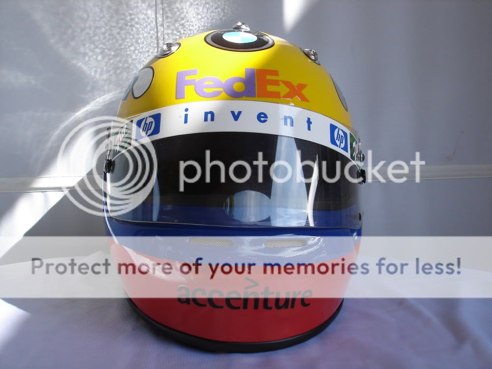 JUAN PABLO MONTOYA 2003 BRAZIL F1 HELMET NASCAR RACING  