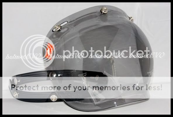 VESPA MOTORCYCLE Open face helmet BUBBLE Shield Visor  