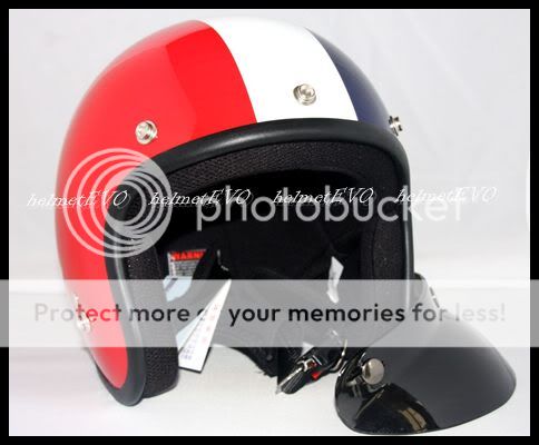 Vintage Open face Harley VESPA MOTORCYCLE helmet DOT  