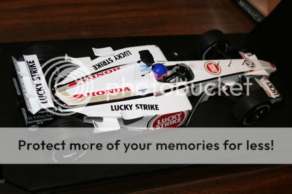 18 Minichamps F1 BAR Honda 003 2001 Jaques Villenueve CUSTOM LUCKY 