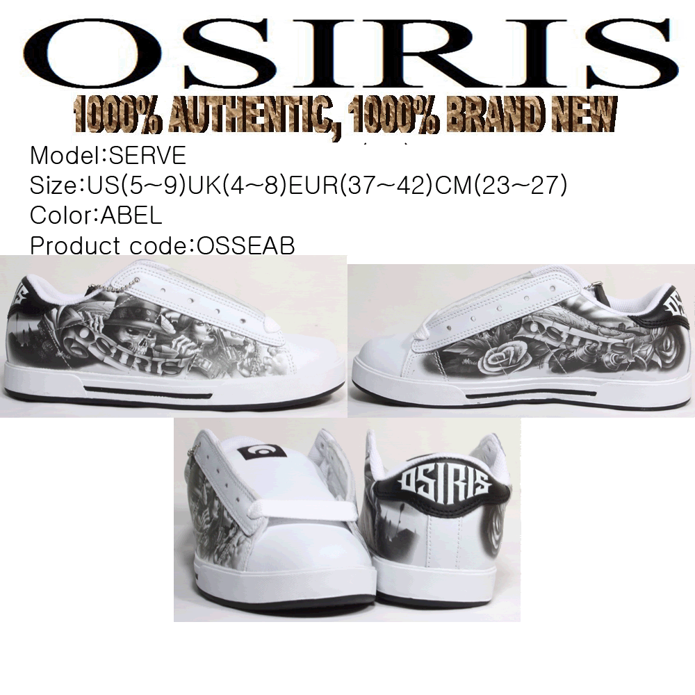 OSIRIS SHOES SERVE WHTIE MEM SIZE US5~US9  