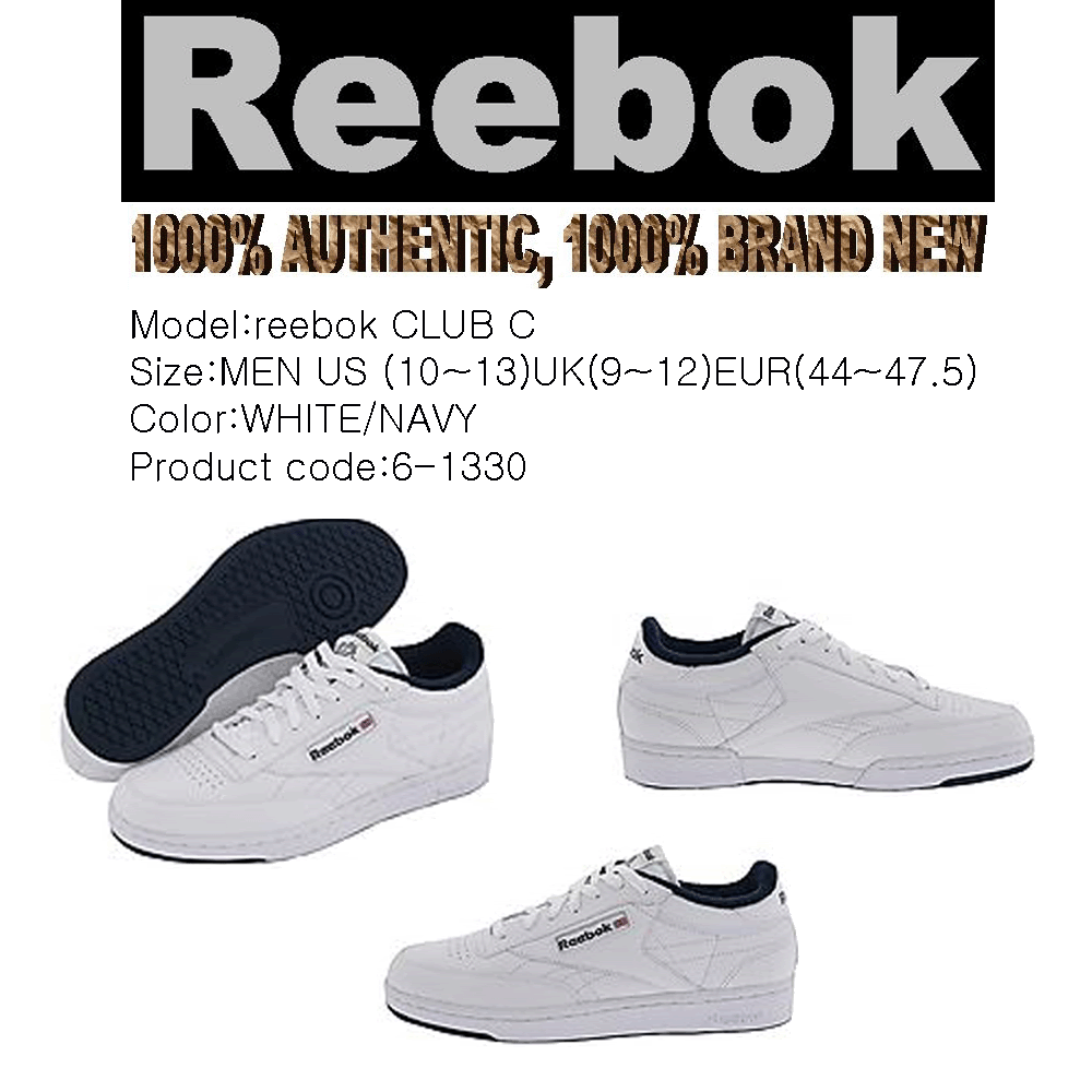 REEBOK SHOES CLUB C MENS SIZE US 10~13  