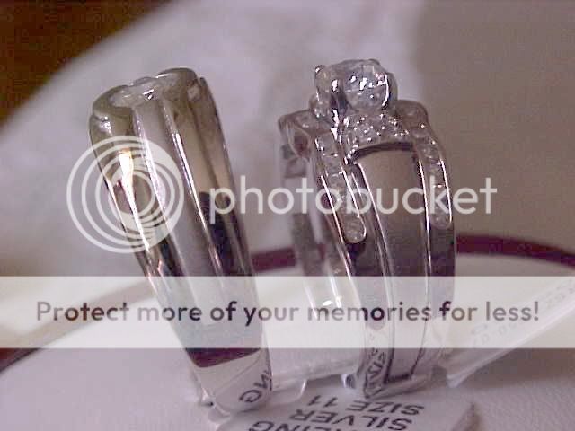 His Her Hers Bridal Engagement Wedding Band 3 Ring Set  
