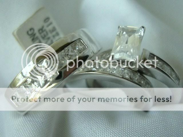 His & Her Hers Matching Engagement Wedding Ring 3pc Set  