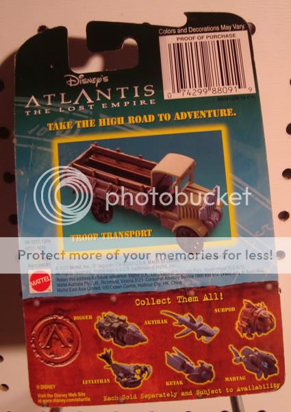Disney Atlantis The Lost Empire Troop Transport Figure  