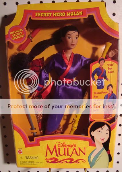 Disney Secret Hero Mulan doll by Mattel 1997 RARE  