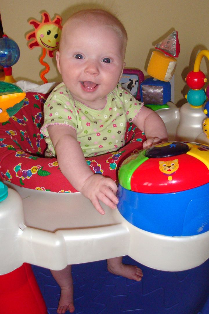 Kate & her Exersaucer - All Things G&D